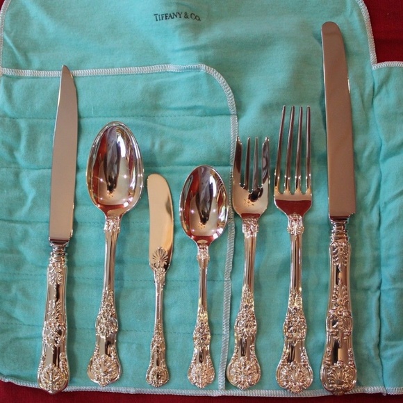 Tiffany & Co. Dining Tiffany Co English King Silver Flatware Set